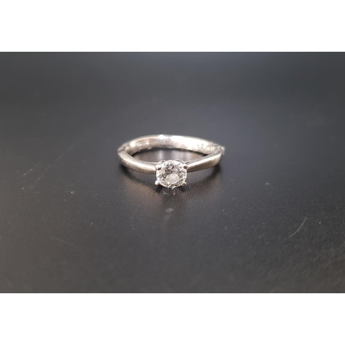 130 - FOREVER DIAMONDS DIAMOND SOLITAIRE RING
the round brilliant cut diamond approximately 0.56cts, on pl... 