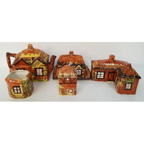 160 - 1930s PRICE BROTHERS POTTERY BREAKFAST SET
in the cottage design and comprising a lidded tea pot, li... 