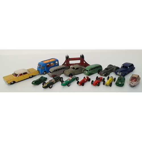 260 - SELECTION OF DIE CAST VEHICLES
including an articulated Tower Bridge; Dinky Toys Meccano - Auto Unio... 