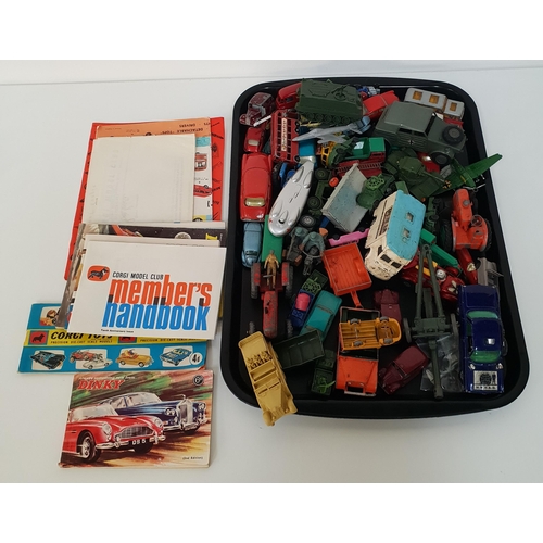 261 - LARGE SELECTION OF DIE CAST VEHICLES
including Corgi The Man from Uncle Oldsmobile Super 88, Dinky t... 