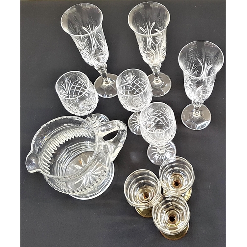 155 - SELECTION OF CRYSTAL AND OTHER GLASSWARE
including twelve Edinburgh Crystal water glasses, six champ... 