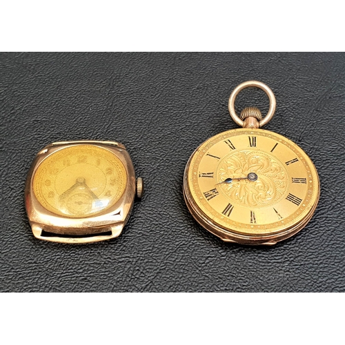 91 - NINE CARAT GOLD CASED WRISTWATCH
the dial with Arabic numerals and subsidiary seconds dial; and a ni... 