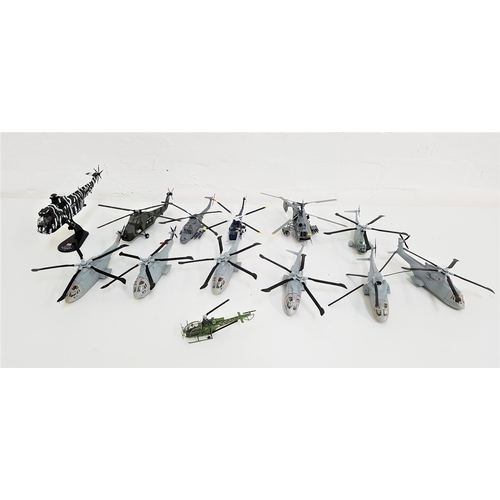 285 - SELECTION OF MODEL MILITARY HELICOPTERS
with examples in metal and plastic, including a 1996 Westlan... 