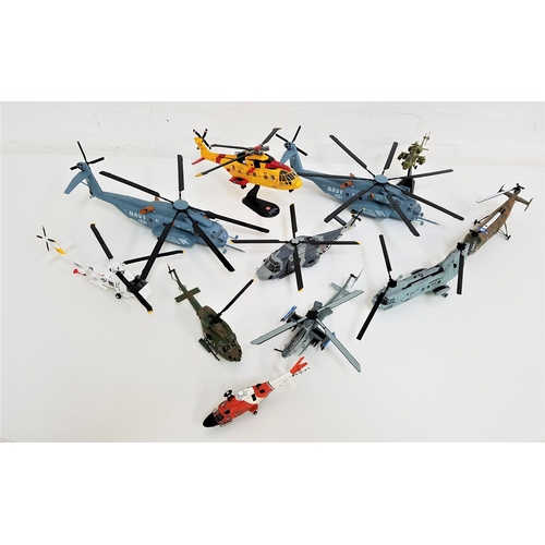 286 - SELECTION OF MODEL MILITARY HELICOPTERS
with examples in metal and plastic, including a 2008 Agusta ... 