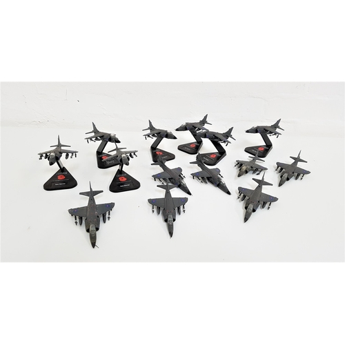 293 - FOURTEEN DIE CAST SEA HARRIERS
some on British Legion Poppy stands