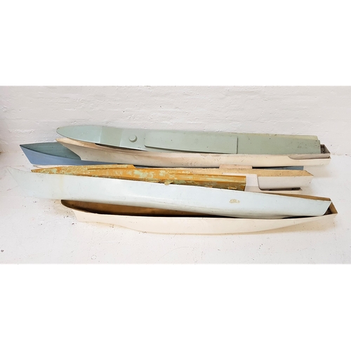 299 - EIGHT FIBREGLASS SHIP HULL MOULDS
ranging in size from 196cm long to 117.5cm long, together with two... 