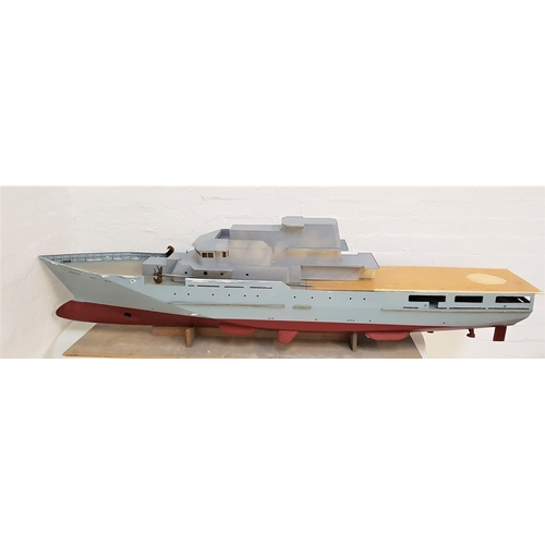 300 - RADIO CONTROL NAVY DESTROYER
of fibreglass and wood construction with two internal motors and two br... 