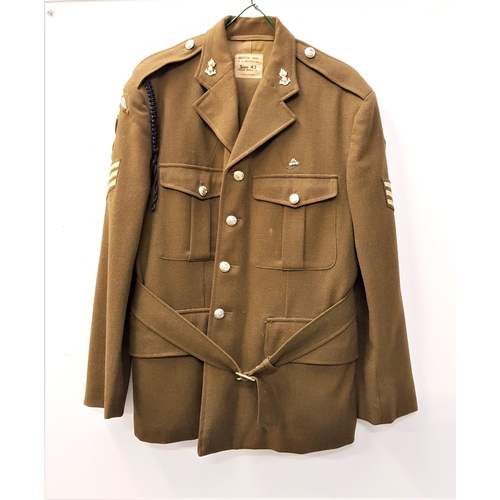 337 - BRITISH ARMY DRESS UNIFORM
comprising the jacket and trousers, size 43, with the badges and buttons ... 