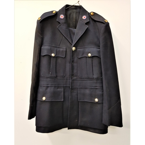 339 - ST. ANDREWS AMBULANCE CORPS UNIFORM
comprising a navy blue tunic jacket and trousers, with buttons a... 