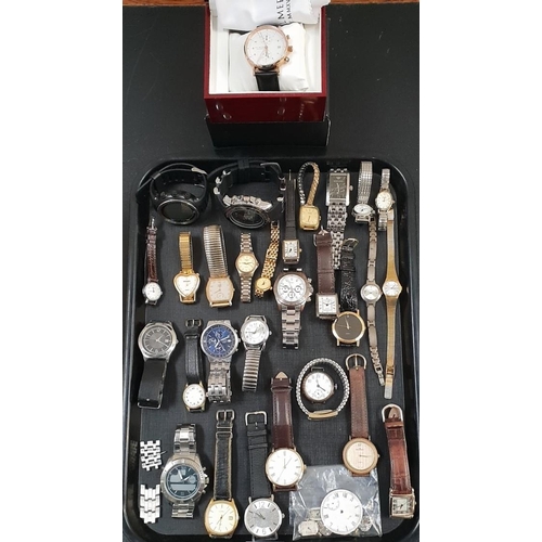 109 - SELECTION OF LADIES AND GENTS WATCHES 
and watch parts, including Rotary, Limit, Pulsar, Quamer, Pla... 