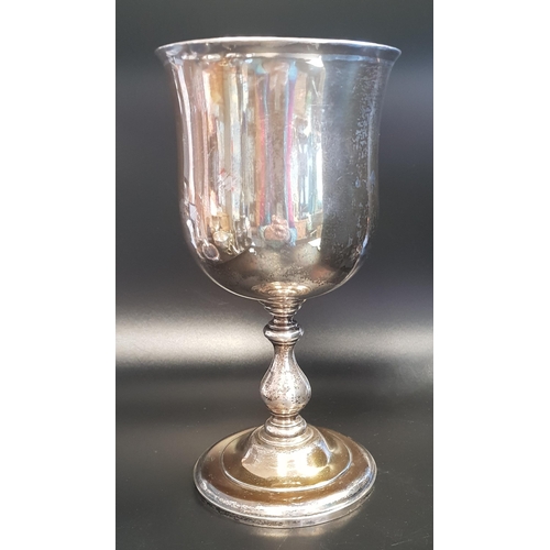 125 - VICTORIAN SILVER CHALICE
raised on a circular foot with a knopped stem, Glasgow 1890, 22.5cm high, 4... 