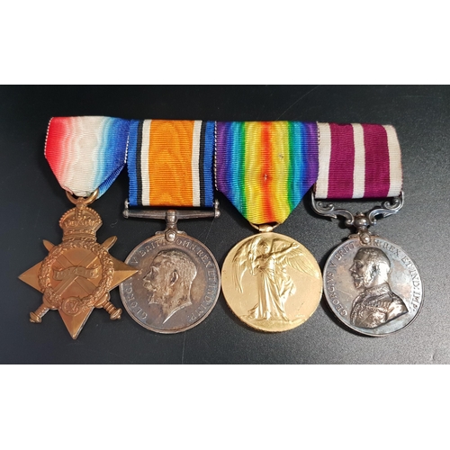 327 - WWI MEDAL GROUP
named to 47490 W.O.CL.2.W.J.Rankine.R.E., comprising the 1914-15 Star, War Medal, Vi...