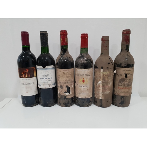 471 - SIX BOTTLES OF FRENCH RED WINE
comprising Chateau Les Remparts Saint Emilion 1993 (750ml and 12% abv... 