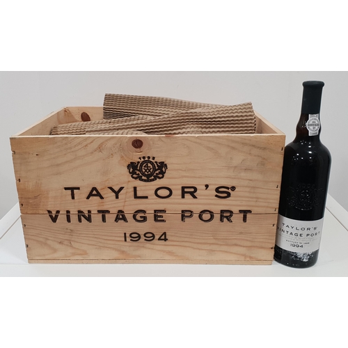 464 - TAYLORS 1994 VINTAGE PORT
twelve bottles, bottled in1996, in wooden crate