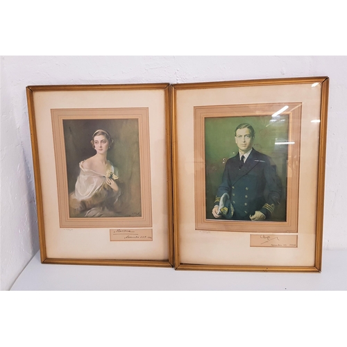 341 - P.A. de LASZLO
H.R.H. The Duke and Duchess of Kent, two coloured prints, signed and dated 1934, 29.5... 