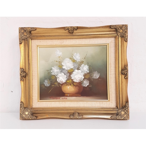 345 - ROBERT COX
Flowers, oil on canvas, signed, 19cm x 24cm