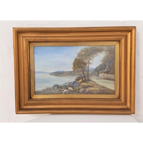 347 - RINTOUL
A walk by the loch, oil on canvas, signed, 23.5cm x 39cm