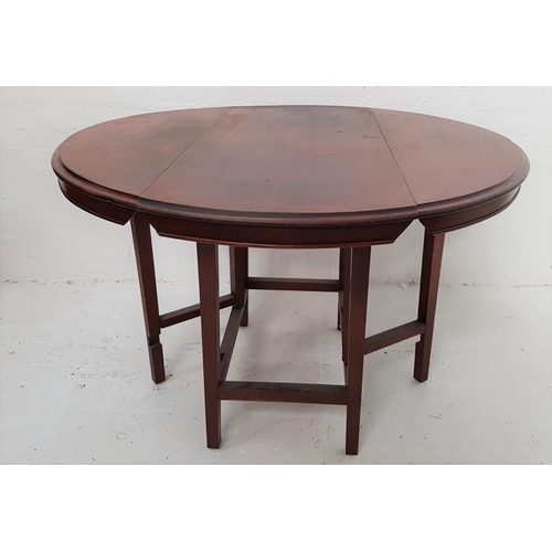 368 - MAHOGANY DINING TABLE
with shaped drop flaps and gate leg supports, 119.5cm wide