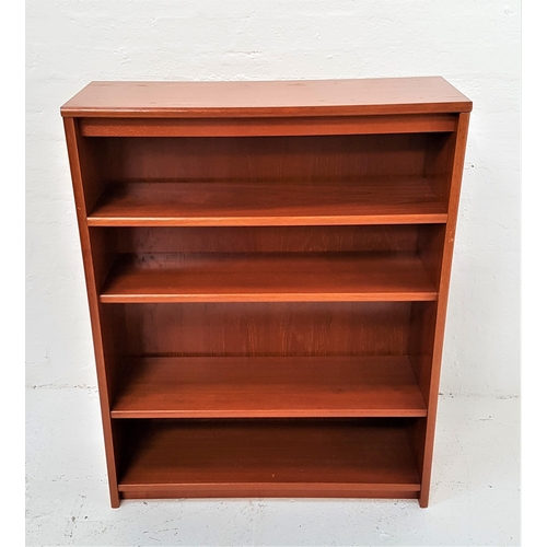 394 - G PLAN TEAK BOOKCASE
with a moulded top above three adjustable shelves, standing on a plinth base, 1... 