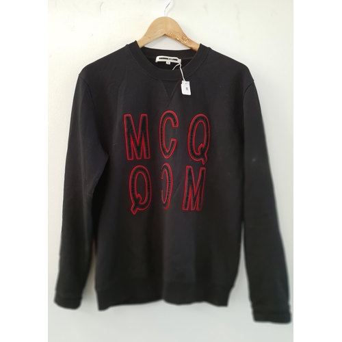 80 - MCQ ALEXANDER MCQUEEN VELVET LOGO SWEATSHIRT
size S/M