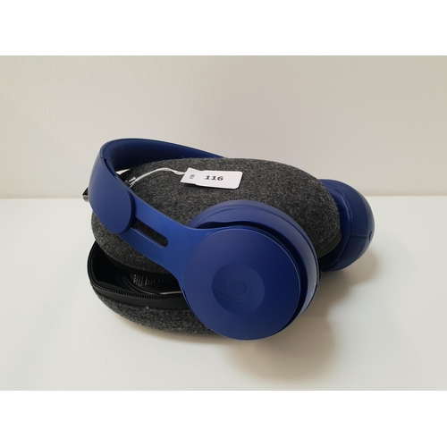 94 - PAIR OF BEATS SOLO PRO ON EAR WIRELESS HEADPHONES 
in blue, model number A1881