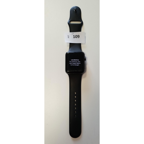 109 - APPLE WATCH SERIES 3 A1859
serial number: GJ9ZJKR1J5X4, Note: It is the buyer's responsibility to ma... 