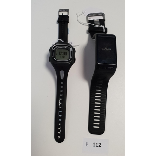 112 - TWO GARMIN SMARTWATCHES 
comprising Forerunner 10 & vivoactive HR (2)