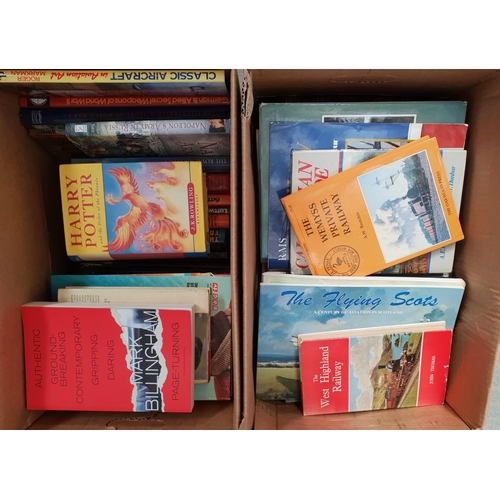 119 - TWO BOXES OF BOOKS
including paperbacks and hardbacks