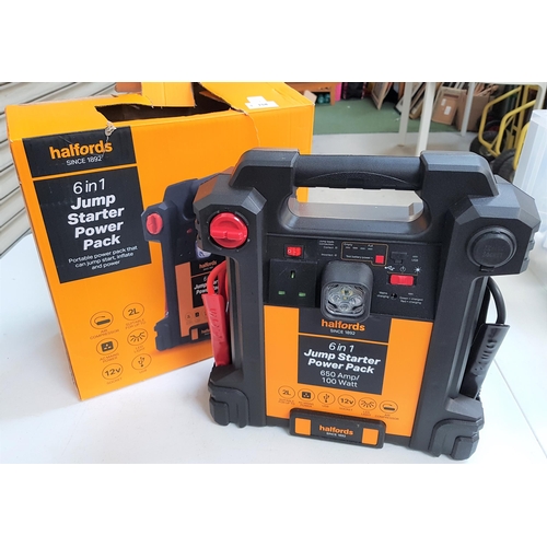 158 - HALFORDS 6-IN-1 JUMP STARTER POWER BACK