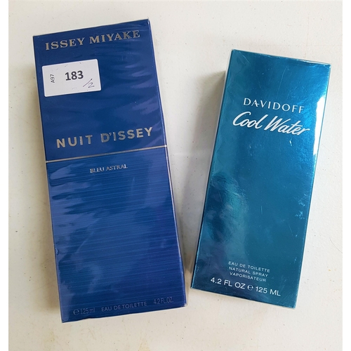 183 - ISSEY MIYAKE NUIT D'ISSEY BLEU ASTRAL 125ML & DAVIDOFF COOL WATER 125ML