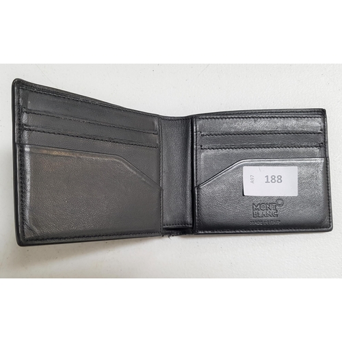 188 - MONT BLANC BLACK LEATHER WALLET