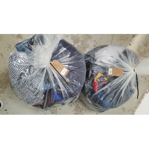 150 - TWO BAGS OF GENTS CLOTHING ITEMS
including: Lyle & Scott, Ben Sherman, River Island