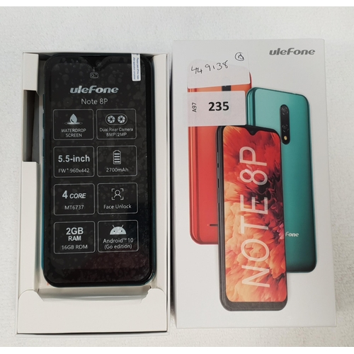 235 - BRAND NEW ULEFONE NOTE 8P
in original box and packaging, NOT Google Account Locked, Note: It is the ... 