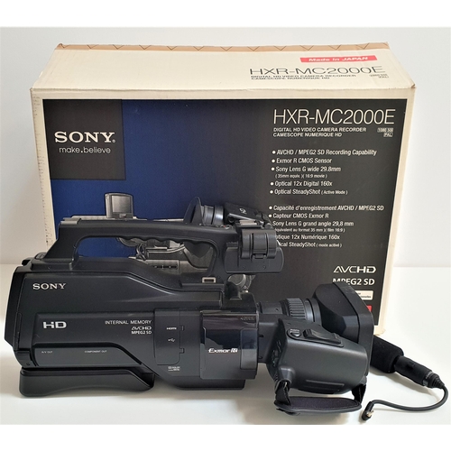 185 - SONY DIGITAL HD VIDEO CAMERA RECORDER
model HXR-MC2000E with 12x optical zoom and 160x digital zoom,... 