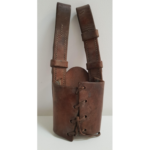 302 - WWII LEATHER GURKHA KNIFE HOLDER
with two adjustable straps and lace fastening