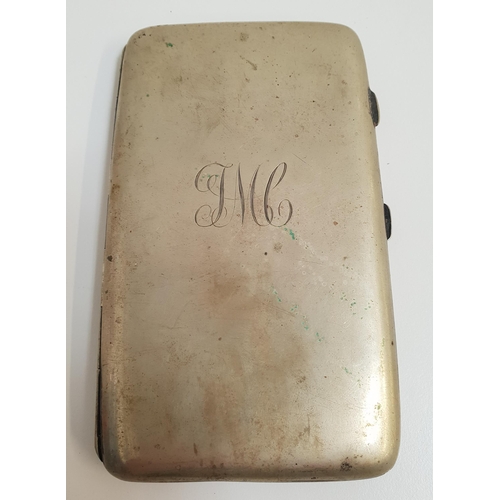 318 - SILVER PLATED PRESENTATION CIGARETTE CASE
monogrammed to the cover TMC, the interior inscribed 'Pres... 