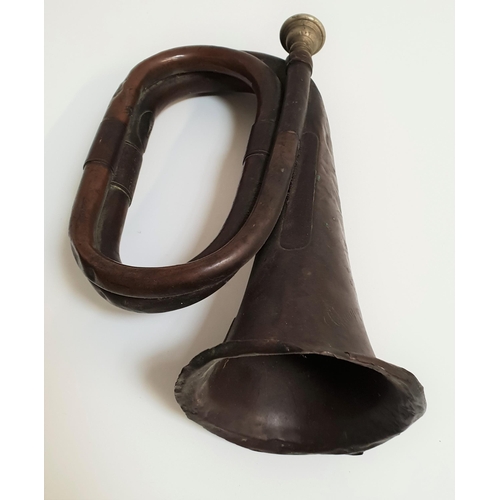 294 - MILITARY BUGLE
inscribed 'Glasgow Highland Regiment' and impressed 'H.D.Douglas Maker Glasgow, in br... 