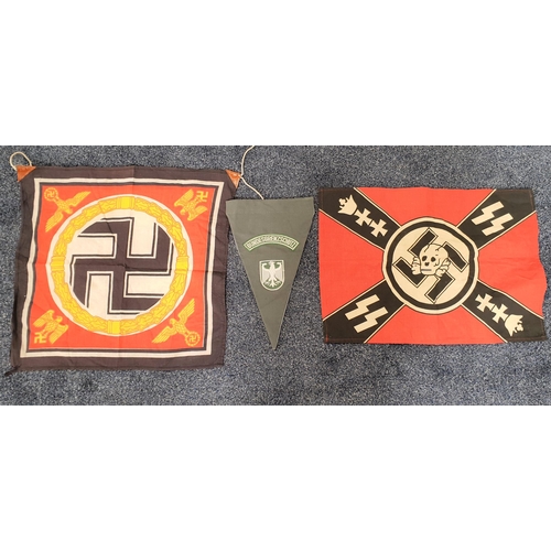 316 - THREE GERMAN MEMOBRILLA FLAGS/PENNANTS
including the Bundesgrenzschutz, West German Federal Police w... 