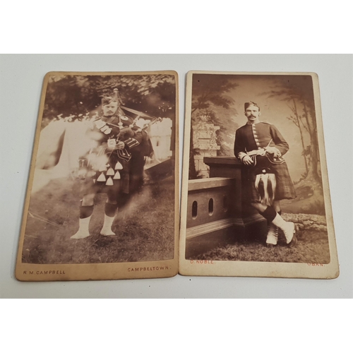 327 - TWO VINTAGE SCOTTISH MILITARY PICTURES
in black and white depicting an Argyll volunteer and an Argyl... 