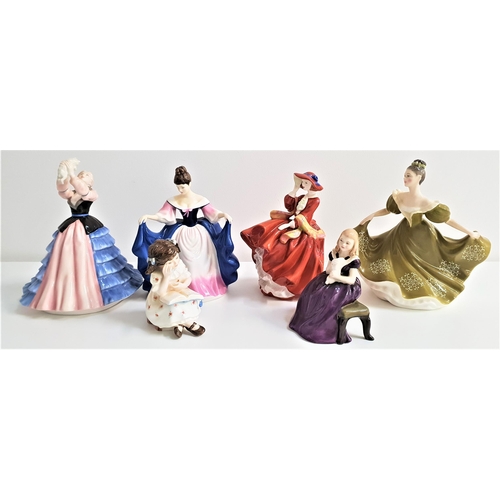 132 - SIX ROYAL DOULTON FIGURINES
comprising Lynne, HN2329, 19.5cm high; Susan, HN4777, 19.5cm high; Sara,... 