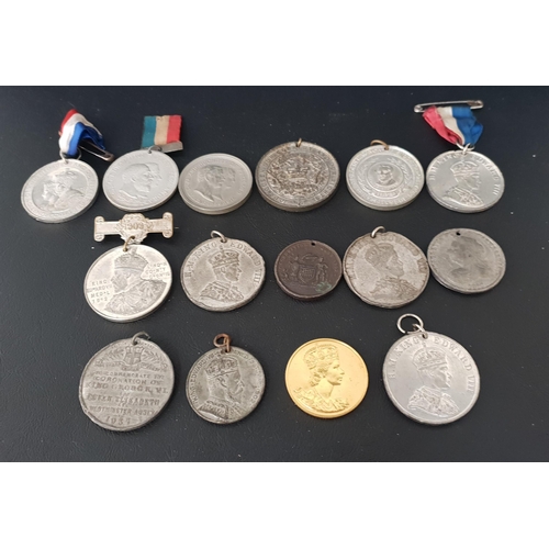 287 - FIFTEEN VARIOUS MEDALS
including four Edward VIII Coronation, two George VI and Queen Elizabeth Coro... 