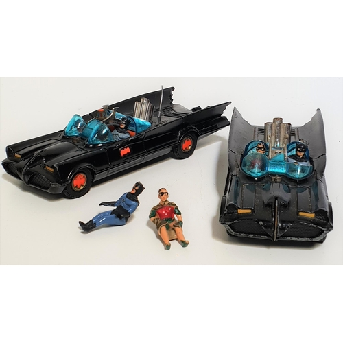 268 - TWO CORGI TOYS BATMOBILE DIE CAST VEHICLES
both with Batman and Robin figures; together with additio... 