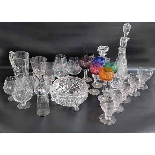 143 - LARGE SELECTION OF CRYSTAL
and other glassware including Edinburgh Crystal water jug and wine glasse... 