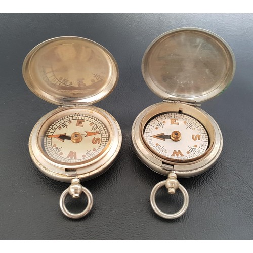 331 - TWO MILITARY COMPASSES
comprising one WWI example marked 'Dennison Birmingham  VI 47832 1917', the o... 