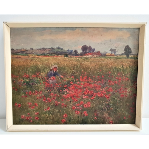 469 - J.B.ROOKS
Picking poppies, oil on canvas, signed and dated 1986, 34.5cm x 44.5cm