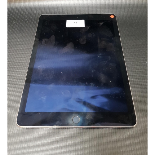 78 - APPLE IPAD AIR 2 A1566
Serial Number: DMPNMCVFLQG5VW, Apple Account Locked, Note: It is the buyer's ... 