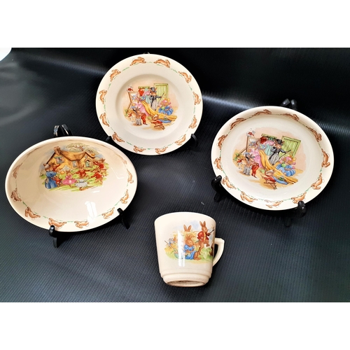 187 - DOULTON & CO BUNNYKINS CHILDS SET
comprising a cup and saucer, bowl and plate (4)