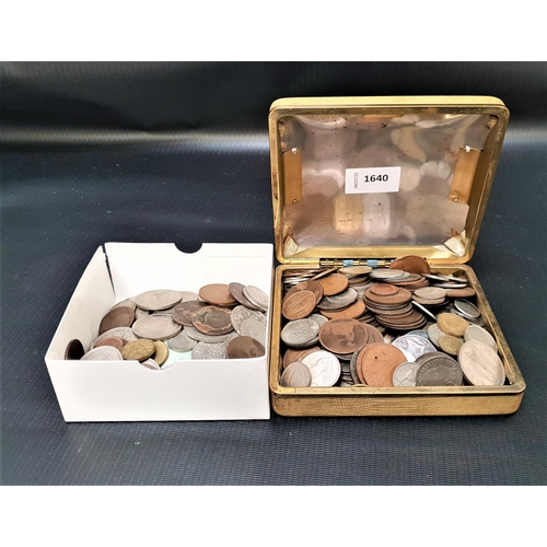 463 - SELECTION OF BRITISH AND WORLD COINS
various dates and denominations, all contained in metal box