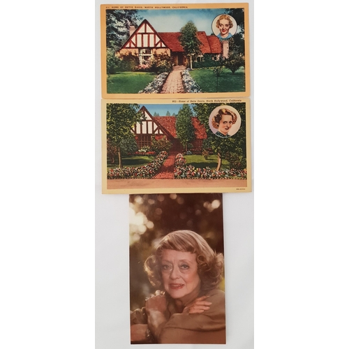 62 - BETTE DAVIS AND MICKY ROONEY
signatures and cut out images of the stars on each side of a page taken... 