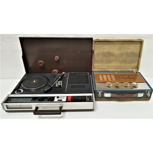 407 - PRINZ SOUND PORATABLE MUSIC CENTRE
with turntable, tape deck and radio; and a Cambridge PYE portable... 